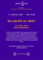 Loengusari Kuressaare haigla kohtub kogukonnaga 05.02.2020