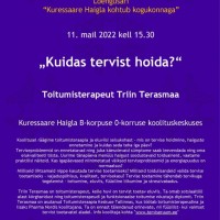 "Kuressaare Haigla kohtub kogukonnaga" 11 mail kell 15:30